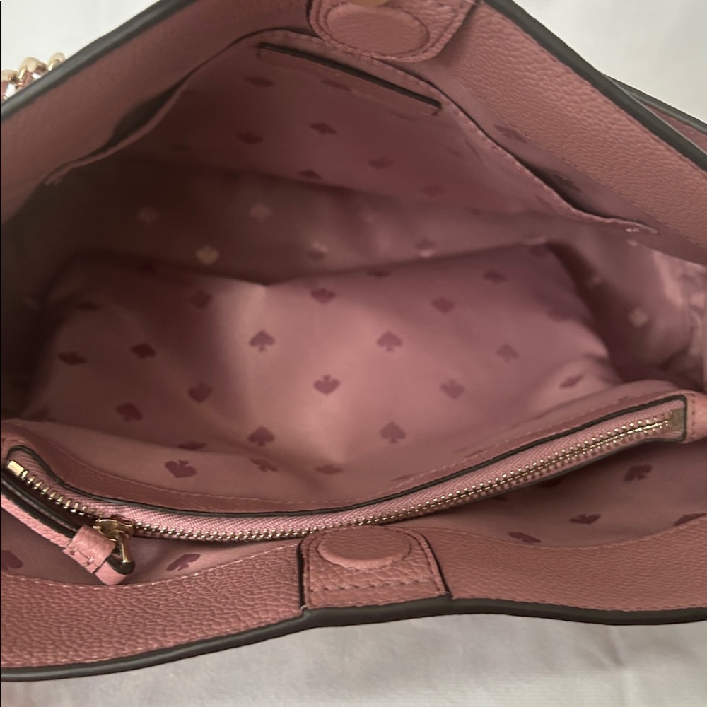 Kate Spade NY Briar Lane Gala Pink/Cream Floral Leather Shoulder Bag Purse 🌸🌸 - Picture 9 of 10